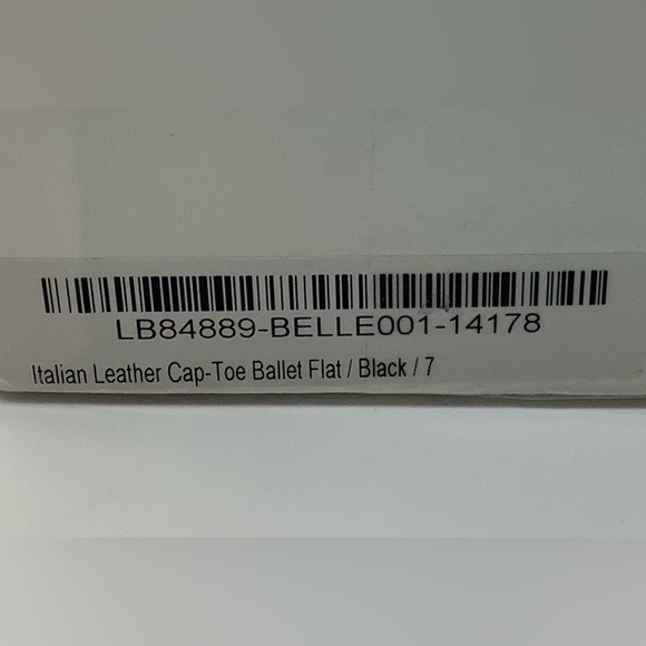 Quince Italian Leather Cap-Toe Ballet Flats Black & White | Sz 7 | New With Box - Picture 11 of 11